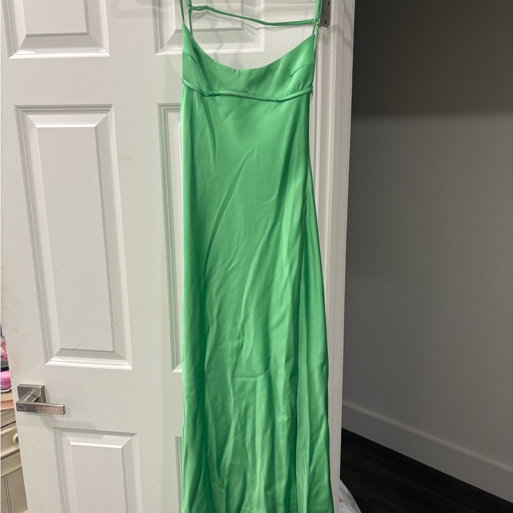 Zara satin Green Slip Dress